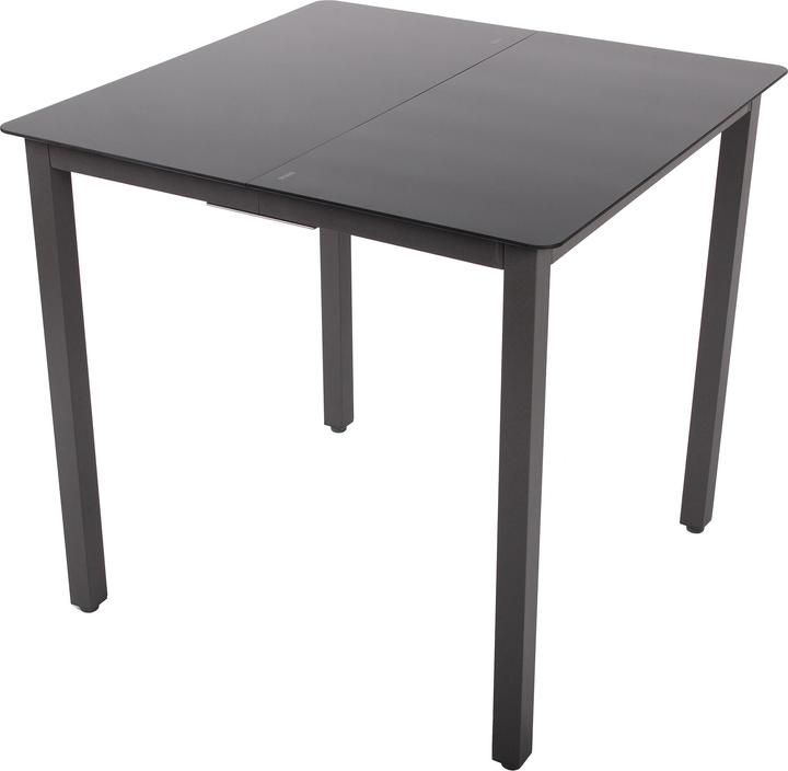 Immagine prodotto VCM Tavolo in alluminio Tavolo da pranzo in vetro Tavolo da giardino Tavolo da balcone Mobili da (80 cm)