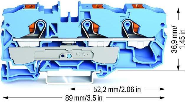 Actual product image Wago Feed-through terminal block 10 mm push-in