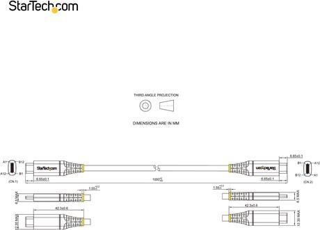 Actual product image StarTech .com 3ft (1m) USB C Cable 10Gbps, USB-IF Certified USB-C Cable, USB 3.1/3.2 Gen 2 Type-C Cable, 100W (1 m, USB 3.2 Gen 2, 10 W)