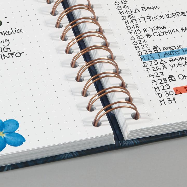 Image du produit Jolie Carnet à spirales (A5, Quadrillé, Couverture rigide)