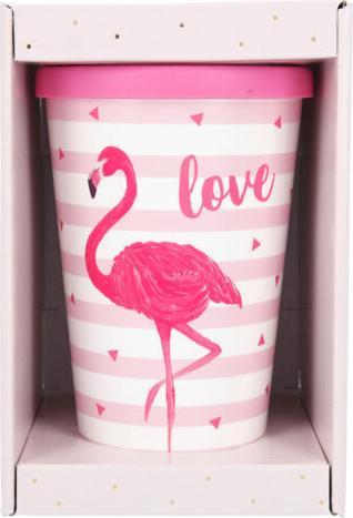 Productafbeelding Magni To-go mok met flamingo slogan (350 ml)