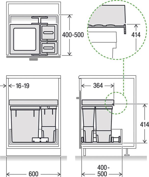 Image du produit Müllex Système de collecte des déchets X60 Premium (40 l)