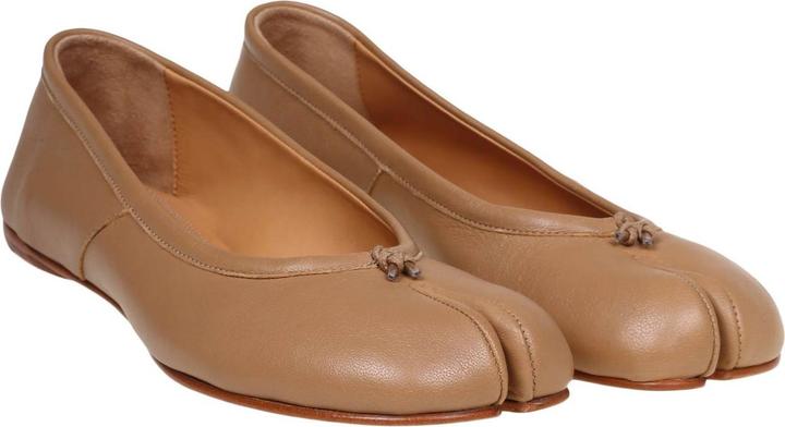 Actual product image Maison Martin Margiela Maison margiela tabi ballerina in camel color leather (36)