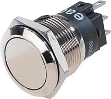 Produktbild EAO Druckknopf unbeleuchtet, Edelstahl, 3 A, 250 VAC, 1 Wechsler, IP67