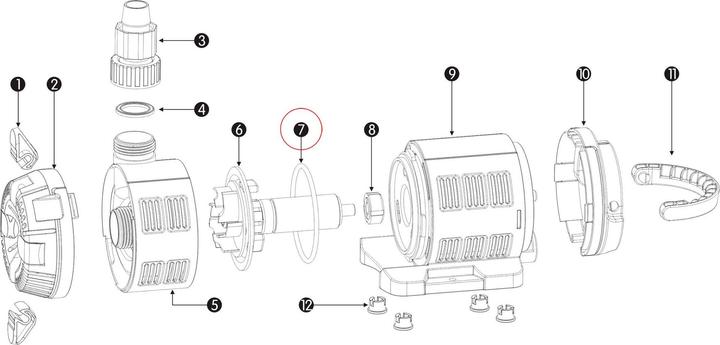 Actual product image SunSun Spare part O-Ring Pond pump CET-15000 Filter pump SuperECO
