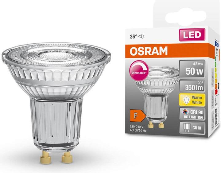 Produktbild Osram Led Superstar Par16 (GU10, 4.50 W, 350 lm, 1 x, F)