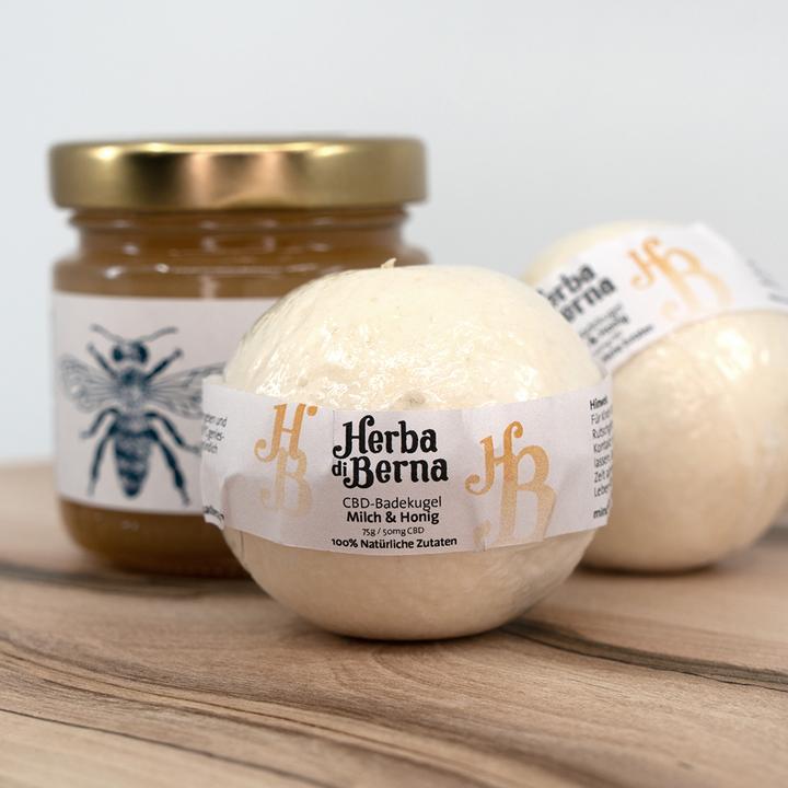 Image du produit Herba di Berna Boule de bain lait & miel (Bombe de bain)