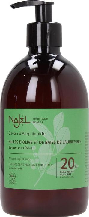 Najel Aleppo Flüssigseife 20% Lorbeeröl (Flüssigseife, 500 ml)