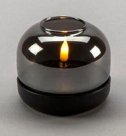 LED Kerze schwarzer Sockel 1835-700 6h Timer D8,5 H7,5cm AA excl. 1835-700 (1 x)