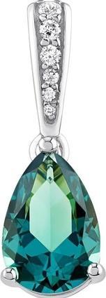 Produktbild Silvego Ella Silver Pendant with Synthetic Paraiba Tourmaline and Brilliance Zirconia MSS195PPAR (925 Sterling Silber)