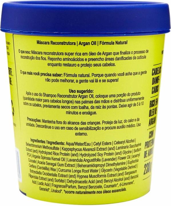 Nährwerte und Zutaten Lola Cosmetics Lola Argan Oil Reconstructive Mask 230 Gr