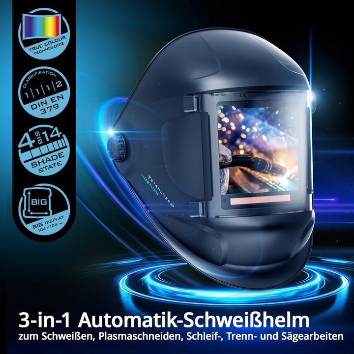 Produktbild Stahlwerk Schweisshelm TITAN 3-in-1 Automatik-Schweisserhelm Schweissermaske