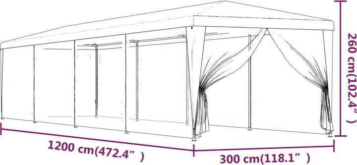 Produktbild VidaXL Desirae (300 cm, 1200 cm)