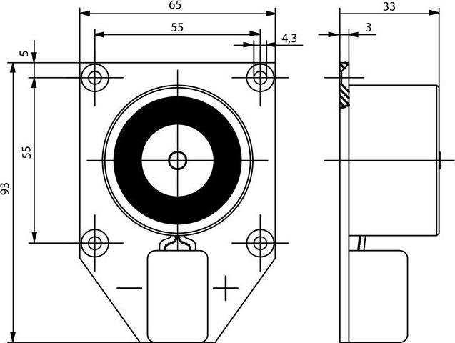 Produktbild Geze Magnet Clamp Type A C/W115829Mount/Plate 115829 (Indoor)