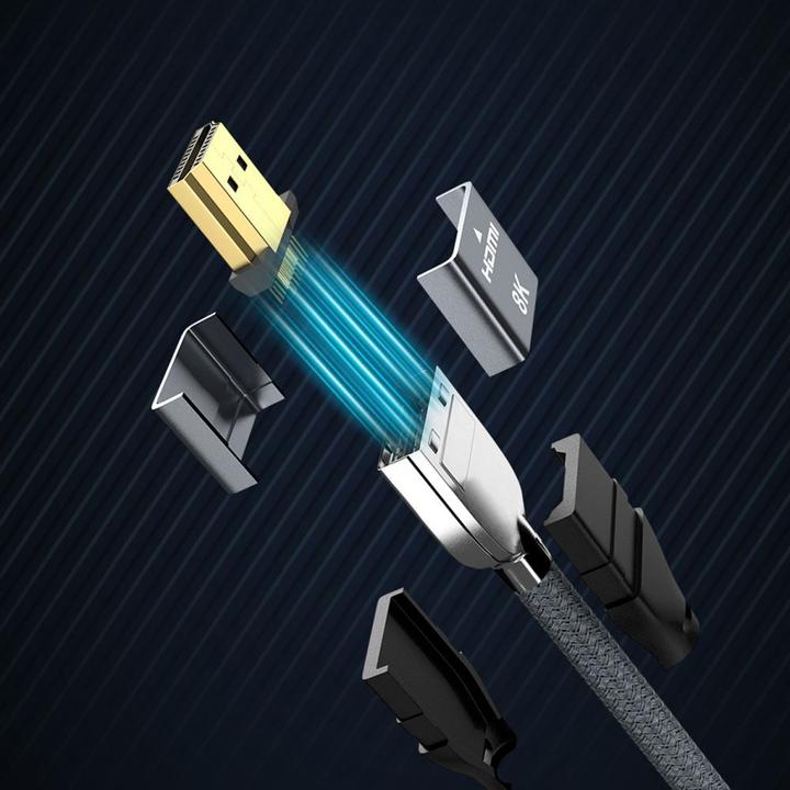 Immagine prodotto Wozinsky cavo HDMI 2.1 8K 60 Hz 48 Gbps / 4K 120 Hz / 2K 144 Hz 5 m Argento (WHDMI-50) (5 m, HDMI)