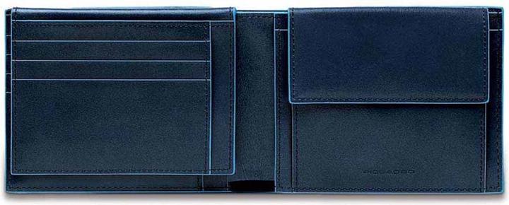 Actual product image Piquadro Blue Square - Men's wallet with flap ID window