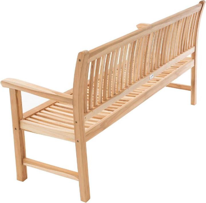 Produktbild VCM 3-Sitzer Gartenbank Parkbank hochwertig massiv Teak Holz natur 180 cm