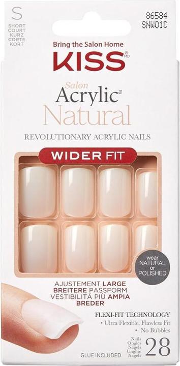 KISS Wider Fit Salon Acrylic Natural Nails Rare (Kunstnägel)