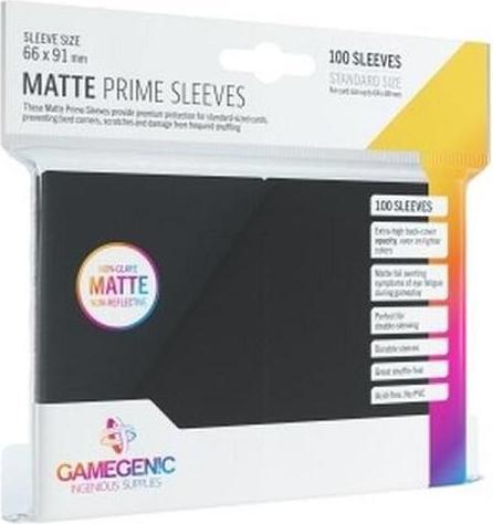 Gamegenic GGS10030 - Maniche Matte Prime, nere (100 maniche)