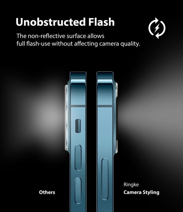 Actual product image Ringke iPhone 12 Pro/12 Pro Max Camera Styling camera island protector Gray (1 Piece, Apple iPhone 12 Pro, Apple iPhone 12 Pro Max)