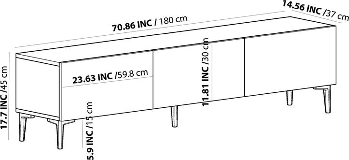 Actual product image Kalune Design Ronan (180 x 37 x 45 cm)