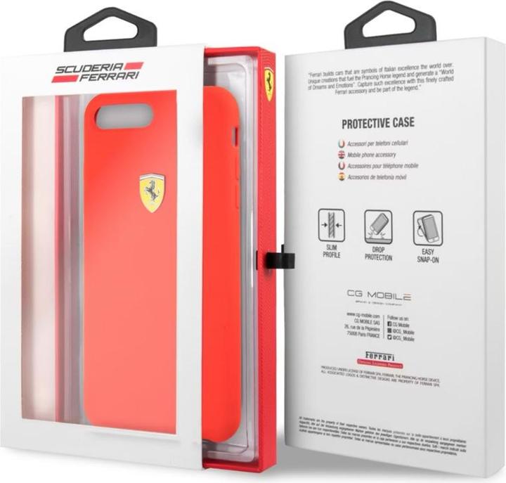 Actual product image Ferrari iPhone 7 Plus / 8 Plus – Scuderia Silikon-Case, Rot (Apple iPhone 7 Plus, Apple iPhone 8 Plus)