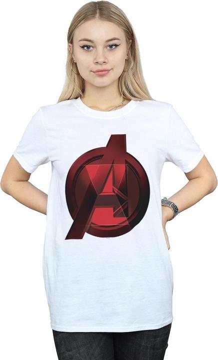 Produktbild Black Widow Film Avengers Logo Baumwolle Boyfriend TShirt (S)