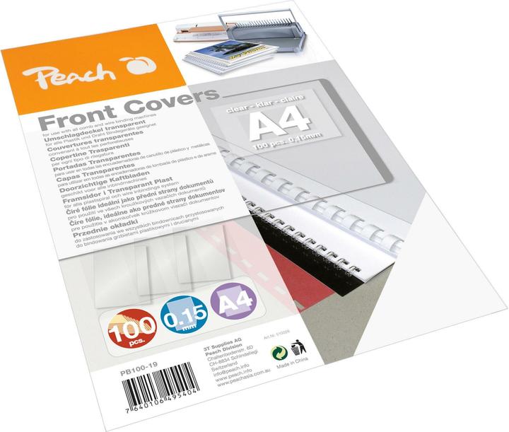 Actual product image Peach binding cover transparent