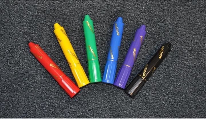 Actual product image Malinos wax crayons 3-in-1, 6 pieces (Multicoloured, 6 x)