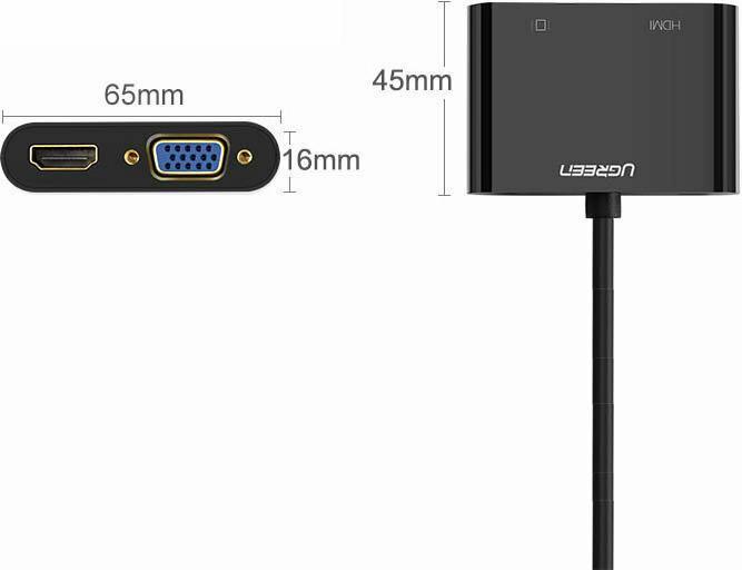 Produktbild Ugreen HDMI auf HDMI / VGA Adapter mit Audio (HDMI, 3 cm)