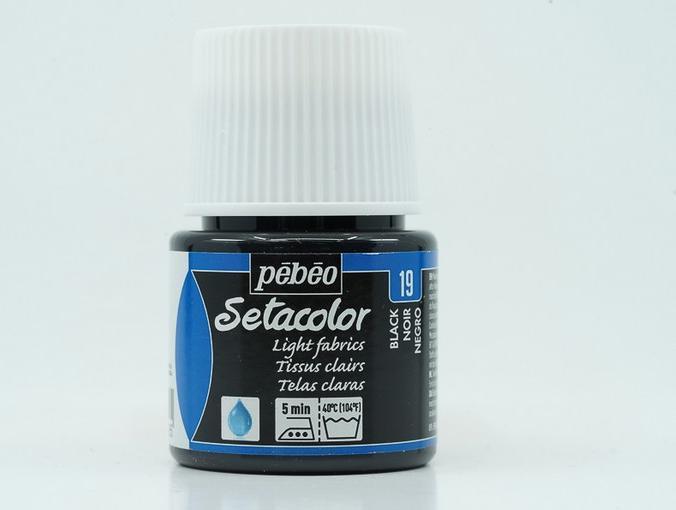 Actual product image Pebeo Setacolor Light Fabrics (Black, 45 ml)