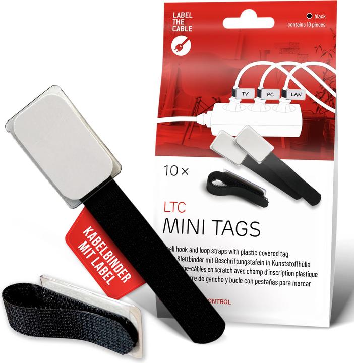 Immagine prodotto Label-the-cable LTC Minir, confezione da 10 pezzi (Fascette in velcro, 90 mm, 10 pz.)