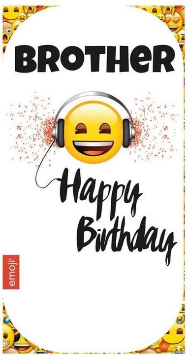 Actual product image Emoji Brother Birthday Card