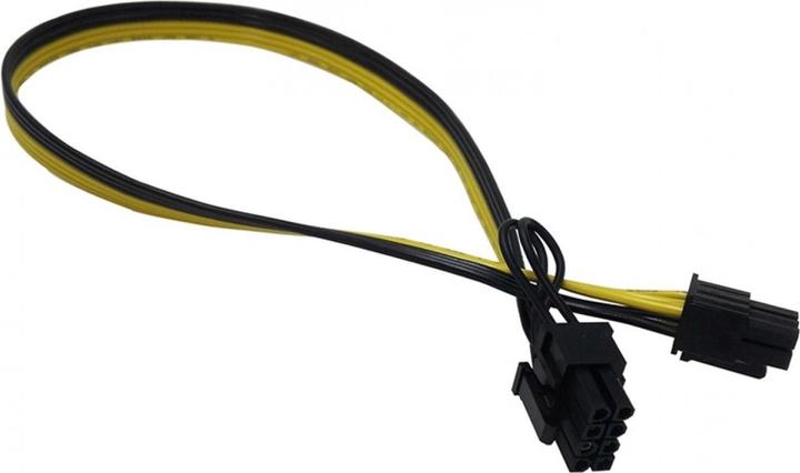 Actual product image PowerGuard PCI-E 6-pin (male) to 8-pin (male) GPU Power Cable 0.5m