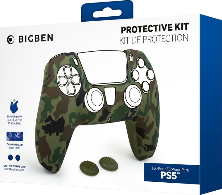 Immagine prodotto Nacon Gaming Controller Silicon Glove (verde mimetico/incl. 2 impugnature per il pollice) (PS5)