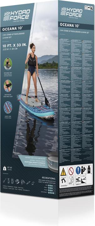 Image du produit Bestway Hydro Force Kit paddle SUP et kayak gonflable 2-en-1 Oceana 3,05 m