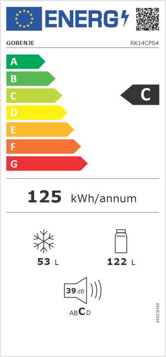 Energy Label Gorenje RK14CPS4 (175 l)