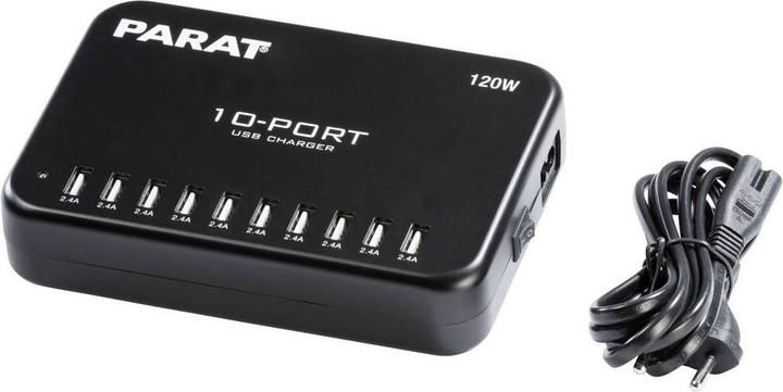 Produktbild Parat Paraproject MC10 Multi Charger für 10x Geräte - USB-Ladefunktion (120 W)
