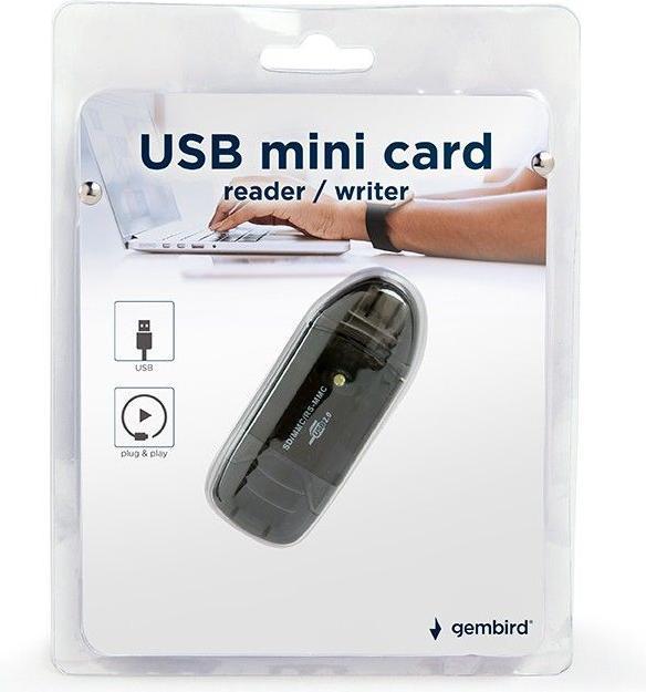 Image du produit Gembird FD2-SD-1 Lecteur de cartes (MMC, SD, RS-MMC) (USB 2.0)