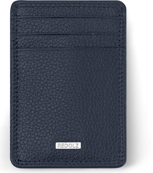 Actual product image Redolz Leather Essentials Kreditkartenetui RFID Leder 7 cm mit Geldscheinklammer