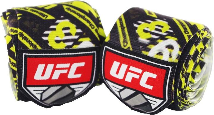 Actual product image UFC Pattered Hand Wrap, BK/YL