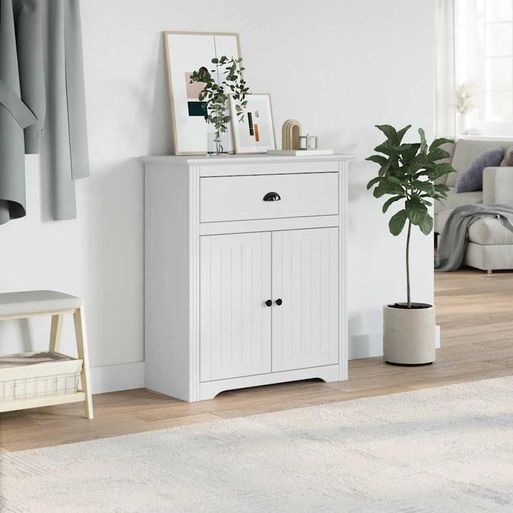 Produktbild VidaXL Flurschrank BODO Weiss 80x35x90 cm Flurmöbel Schrank Wohnzimmerschrank (80 x 35 x 90 cm)