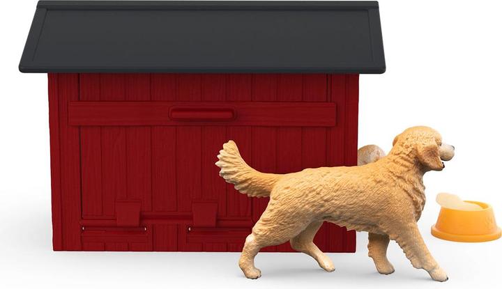 Actual product image Schleich Dog kennel with golden retrievers