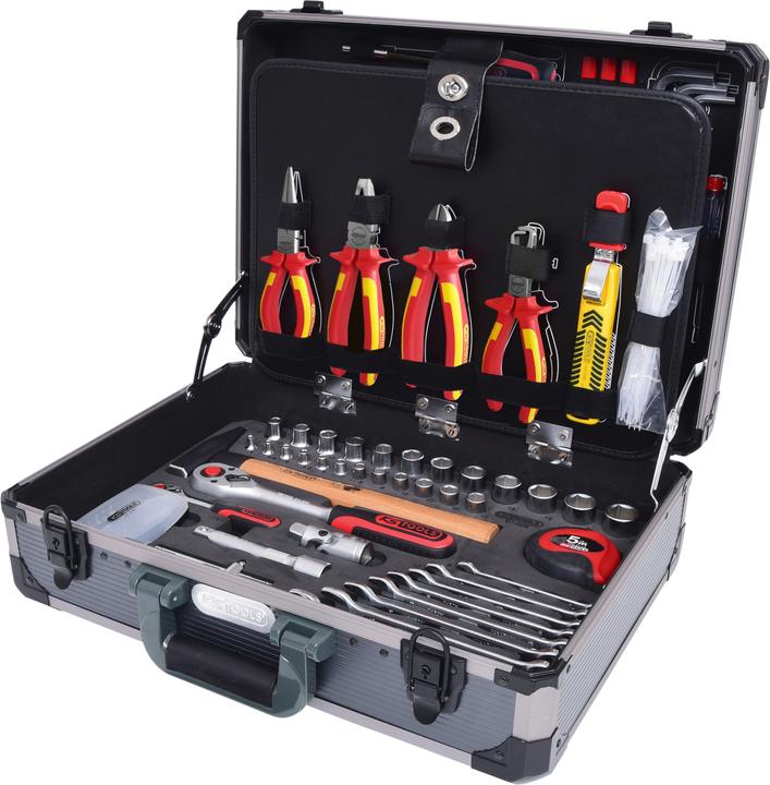 Actual product image KS Tools 1/4 + 1/2“ Elektriker-Werkzeugkoffer. 128-tlg. (128 pieces)