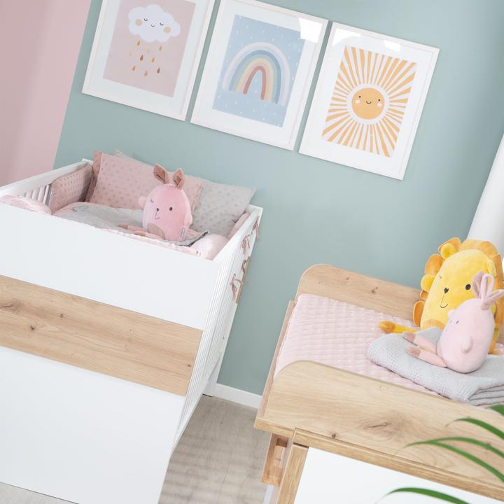 Image du produit Roba Set de chambre d'enfant Lion (Unité de changement, Lit de bébé)