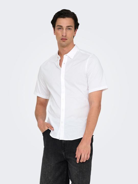 Produktbild Only & Sons Onsrobin Button Under Ss Stretch Shirt (L)