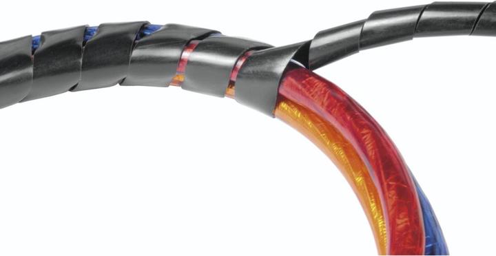 Produktbild Hama Flexibler Spiral-Kabelschlauch, universal, 7,5 - 30 mm, 2,5 m, Schwarz (Kabelspiralschlauch, 250 cm)