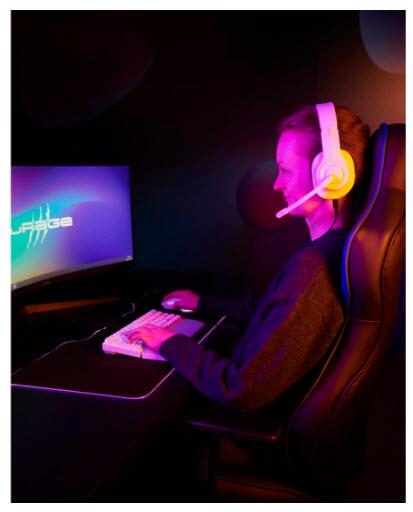 Actual product image Urage Gaming Headset SoundZ 100 V2, White (Cable)