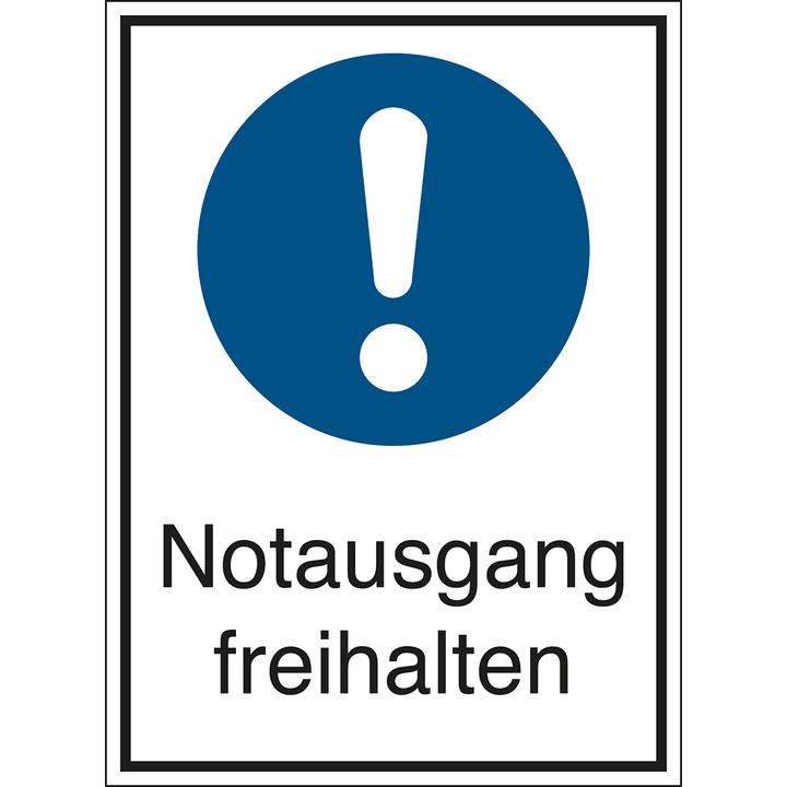 Actual product image Brady STD-114-131X185-B7527, Mandatory signs - Keep emergency exit clear