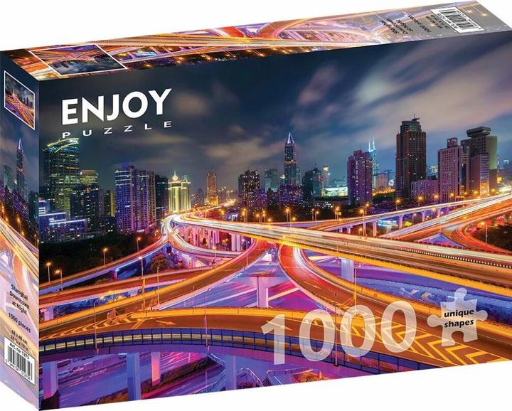 Actual product image Enjoy Puzzle ENJOY-1275 - Shanghai Downtown by Night, jigsaw puzzle, 1000 pieces (1000 pieces)